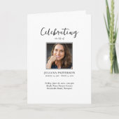 シンプル写真クラシック葬儀 プログラム (正面)