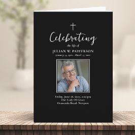 シンプル写真クラシック葬儀 プログラム