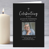 シンプル写真クラシック葬儀 プログラム