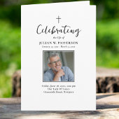 シンプル写真クラシック葬儀 プログラム