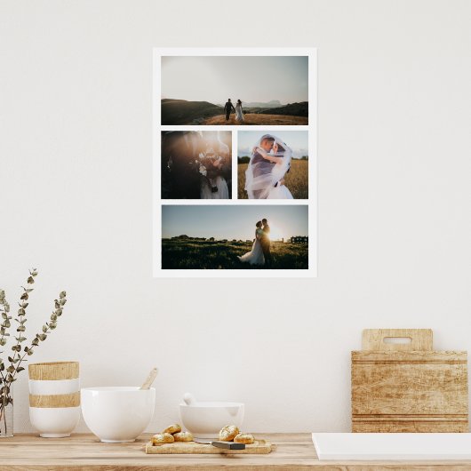 シンプル写真コラージュモダン ポスター (キッチン)