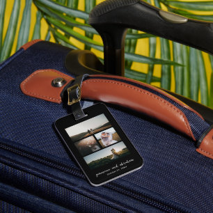 シンプル写真コラージュモダン ラゲッジタグ