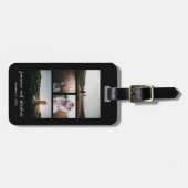シンプル写真コラージュモダン ラゲッジタグ (正面横)