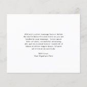 シンプル写真コラージュ予算結婚のサンキューカード (裏面)