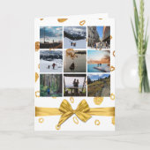 シンプル写真コラージュ任意の大事な行事グリーティングカード カード (正面)