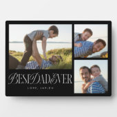 シンプル写真コラージュ最高のパパEver Keepsake フォトプラーク (正面)