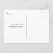 シンプル写真コラージュ誕生のお知らせ 案内ポストカード (裏面)