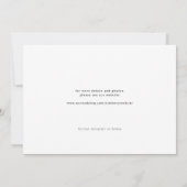 シンプル写真シックエレガントスクリプ結婚ト セーブザデート (裏面)