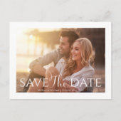 シンプル写真テンプレート結婚スクリプト ポストカード (正面)