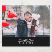 シンプル写真テンプレート結婚式の引き出物 ビールラベル (シングルラベル)