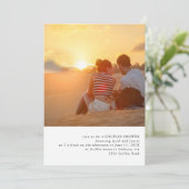 シンプル写真テーマウェディングシャワー招待状 招待状 (スタンド正面)