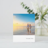 シンプル写真テーマウェディングRSVP サンキューカード (スタンド正面)