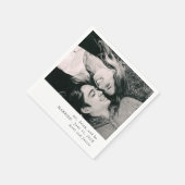 シンプル写真テーマ結婚 スタンダードカクテルナプキン (角)