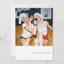 シンプル写真テーマBridesmaid提案 招待状
