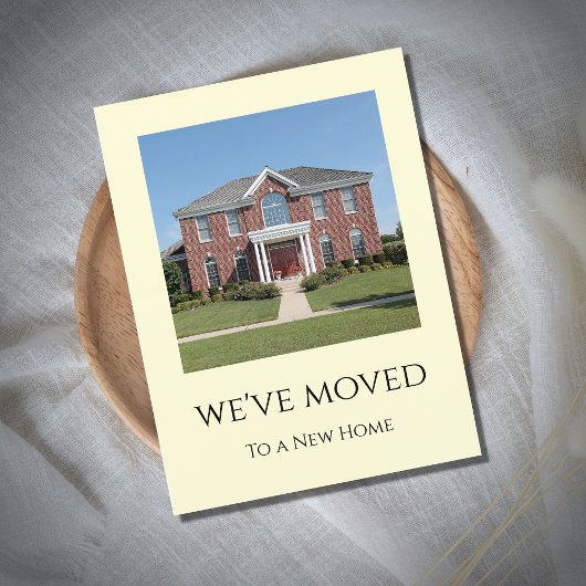 シンプル写真ニューホームミニマリスト 案内ポストカード