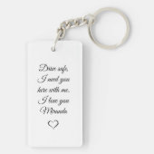 シンプル写真パーソナライズされたと文字写真 キーホルダー (裏面)