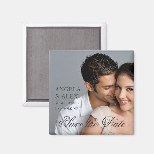 シンプル写真フォーマルセーブザデートマグネット マグネット (正面/裏面)