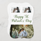 シンプル写真ミニマルコラージュhappy st. patricks da シーズンカード (正面/裏面)