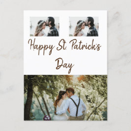 シンプル写真ミニマルコラージュhappy st. patricks da ポストカード