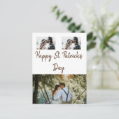 シンプル写真ミニマルコラージュhappy st. patricks da ポストカード (スタンド正面)