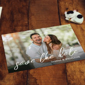 シンプル写真ミニマル写真日付の保存 インビテーションポストカード