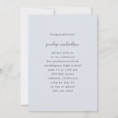 シンプル写真ミニマル卒業会 招待状 (裏面)