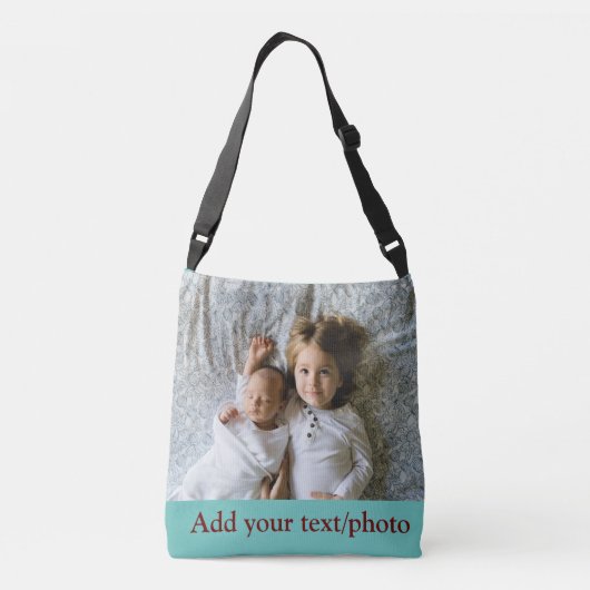 シンプル写真ミニマル文字CHRISTMAS Tの追加 クロスボディバッグ (裏面)