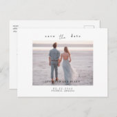 シンプル写真ミニマル日付ポストカードの保存 ポストカード (正面/裏面)