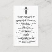 シンプル写真ミニマル祈りの言葉カード 名刺 (裏面)