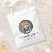 シンプル写真ミニマル誕生日ありがとう フェイバーバッグ (クリップ留めされた状態)