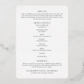 シンプル写真メモリアル服務命令プログラム 箔招待状 (裏面)