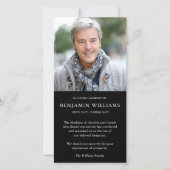 シンプル写真メモリ葬儀サンキューカード サンキューカード (正面)