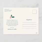 シンプル写真メリーカラフルクリスマス シーズンポストカード (裏面)