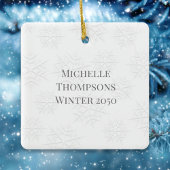 シンプル写真メリークリスマステンプレート セラミックオーナメント