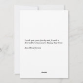 シンプル写真メリークリスマスホリデーカード シーズンカード (裏面)