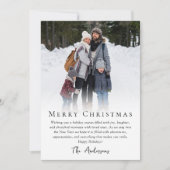 シンプル写真メリークリスマス シーズンカード (正面)