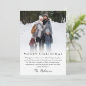 シンプル写真メリークリスマス シーズンカード (スタンド正面)