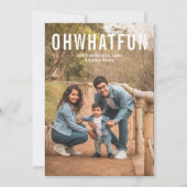 シンプル写真メリークリスマスOh何おもしろい シーズンカード (正面)