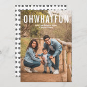 シンプル写真メリークリスマスOh何おもしろい シーズンカード (正面/裏面)