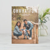 シンプル写真メリークリスマスOh何おもしろい シーズンカード (スタンド正面)