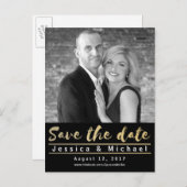 シンプル写真モダンの保存 案内ポストカード (正面/裏面)