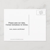 シンプル写真モダンの保存 案内ポストカード (裏面)