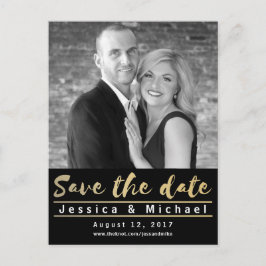 シンプル写真モダンの保存 案内ポストカード