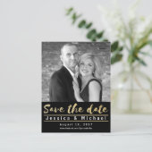 シンプル写真モダンの保存 案内ポストカード (スタンド正面)