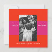 シンプル写真モダンの卒業発表 招待状 (正面)