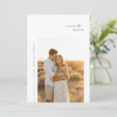 シンプル写真モダンの日付を保存 セーブザデート (スタンド正面)