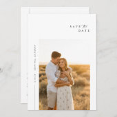 シンプル写真モダンの日付を保存 セーブザデート (正面/裏面)