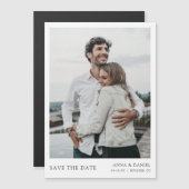 シンプル写真モダンの日付を保存 マグネット招待状 (正面/裏面)