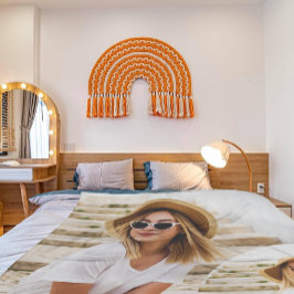 シンプル写真モダンコラージュ フリースブランケット