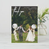 シンプル写真モダンサンキューカード サンキューカード (スタンド正面)